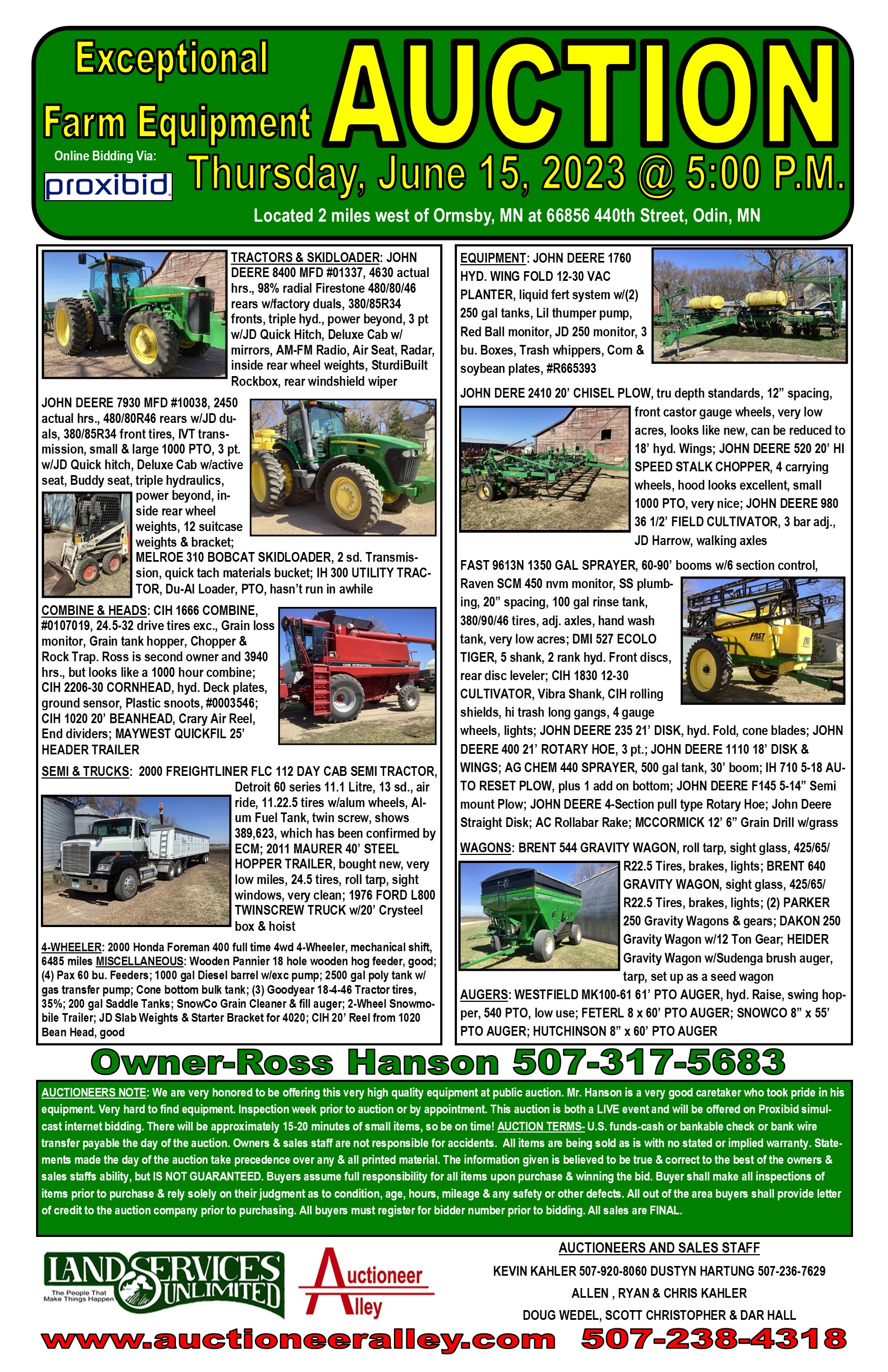 Machinery Auction - Land Services Unlimited